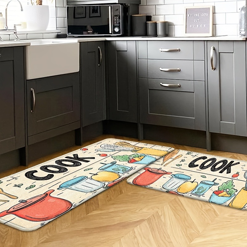1PC Cook Pattern Kitchen Rug N - Camping Cooking Mat review and price