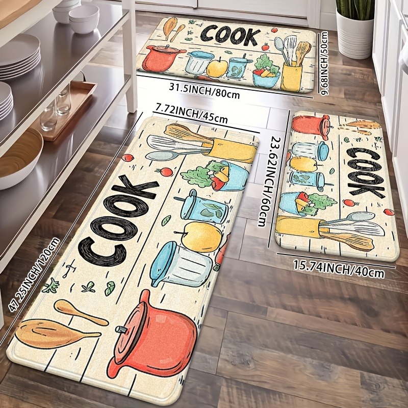 1PC Cook Pattern Kitchen Rug N - Camping Cooking Mat review and price
