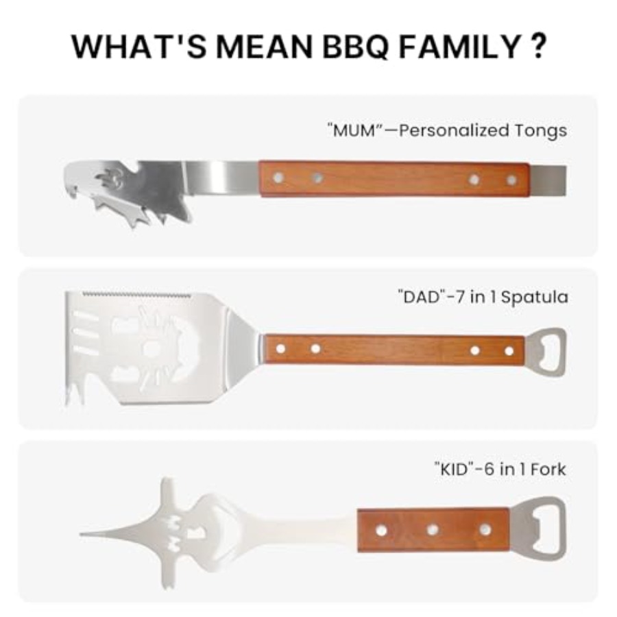 7 in 1 Stainless Steel BBQ Acc - Camping Cooking Set Stainless Steel review and price