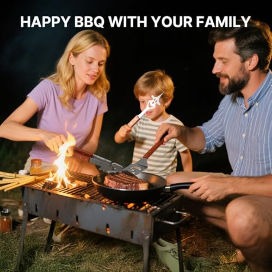 7 in 1 Stainless Steel BBQ Acc - Camping Cooking Set Stainless Steel review and price