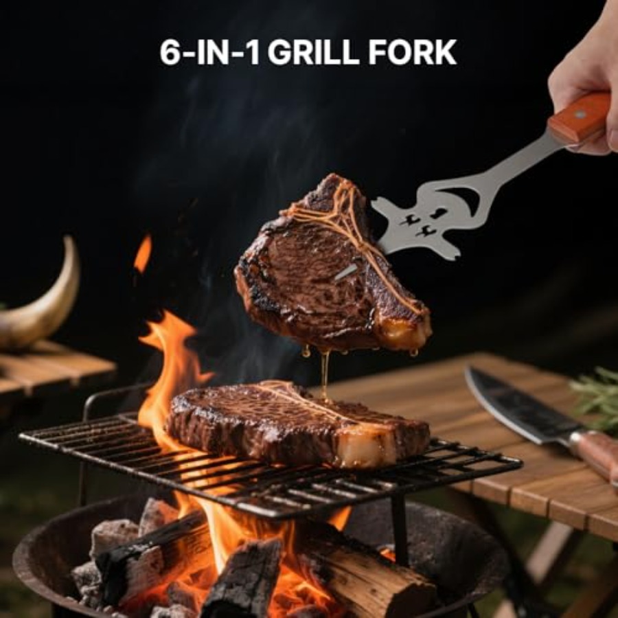 7 in 1 Stainless Steel BBQ Acc - Camping Cooking Set Stainless Steel review and price