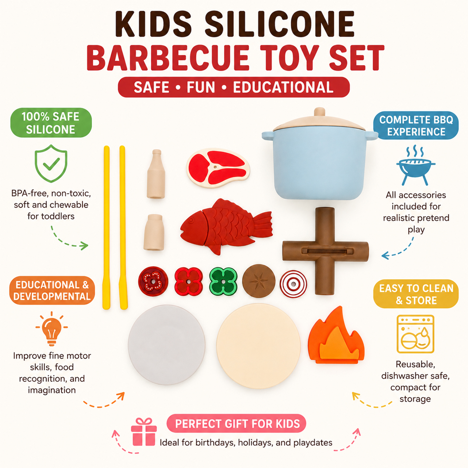 Silicone Kids Camping Toy Set, - Camping Cooking With Kids review and price