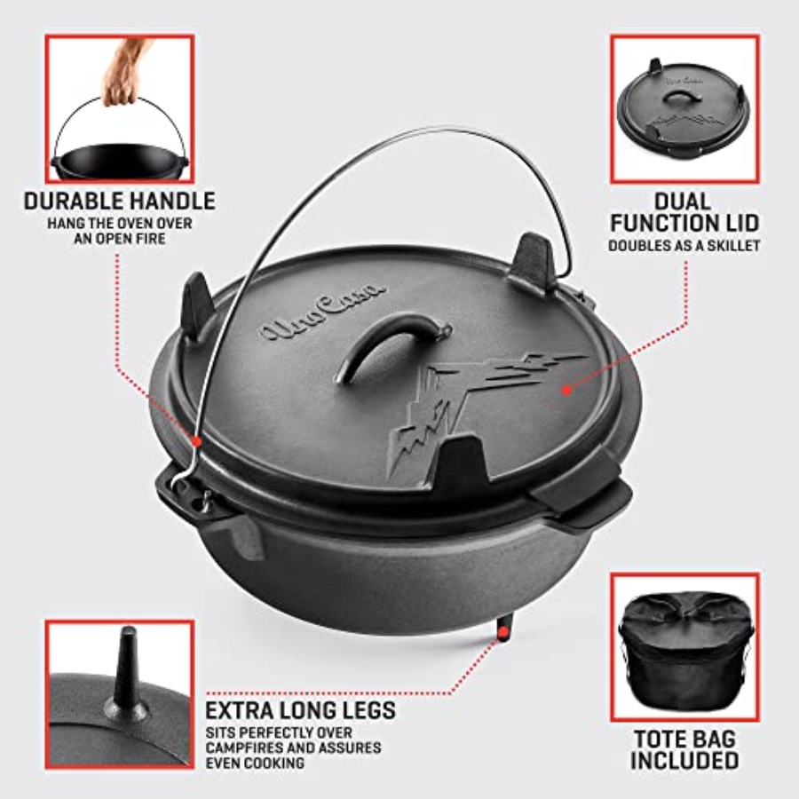 6Qt Cast Iron Camping Dutch Ov - Camp Dutch Oven Cast review and price