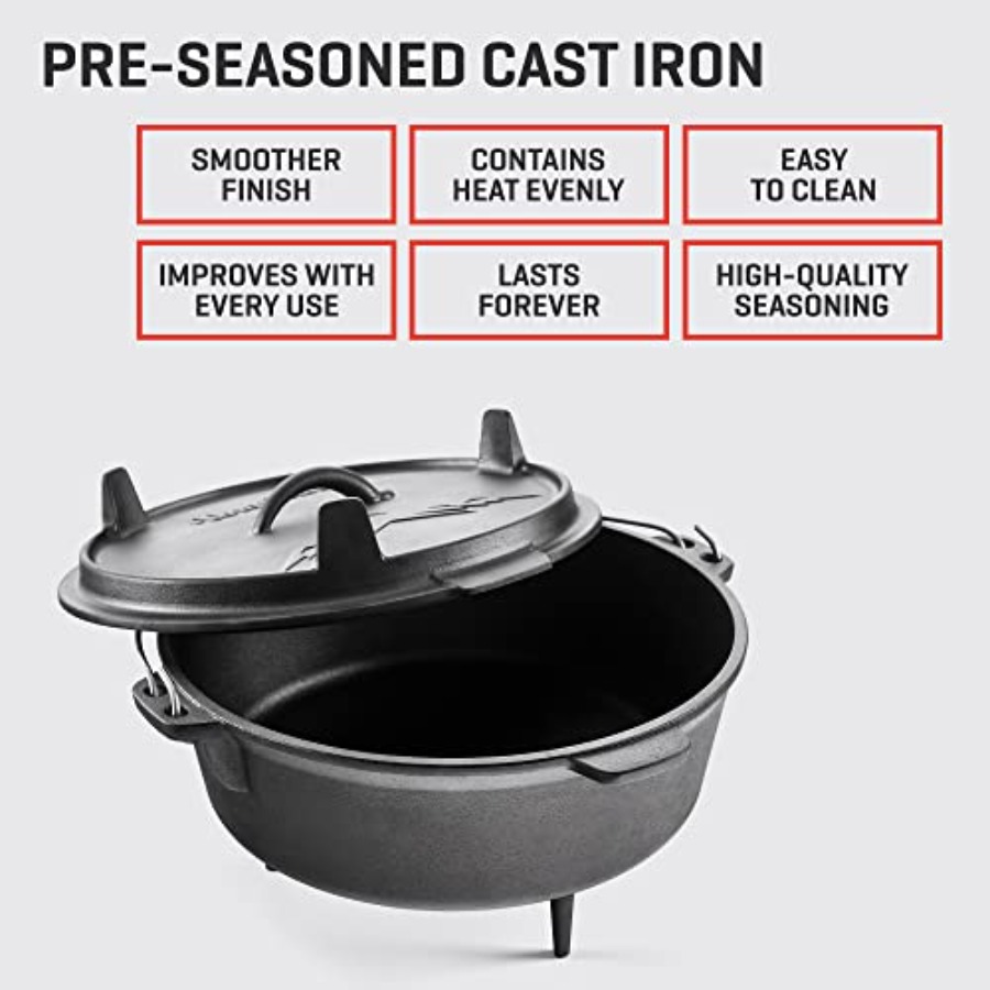 6Qt Cast Iron Camping Dutch Ov - Camp Dutch Oven Cast review and price