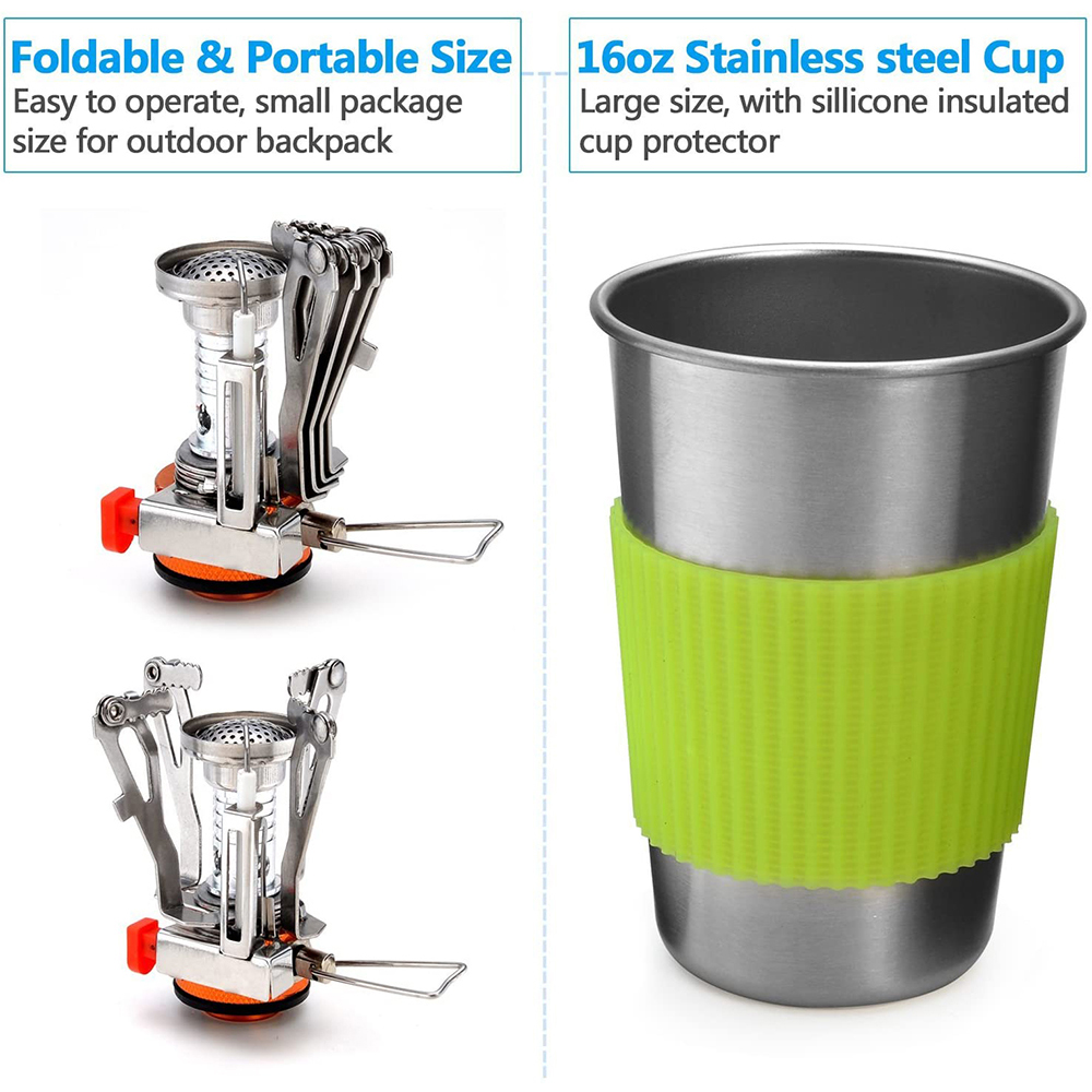 Camping Cookware Kit with Stov - Camping Cooking Unit review and price
