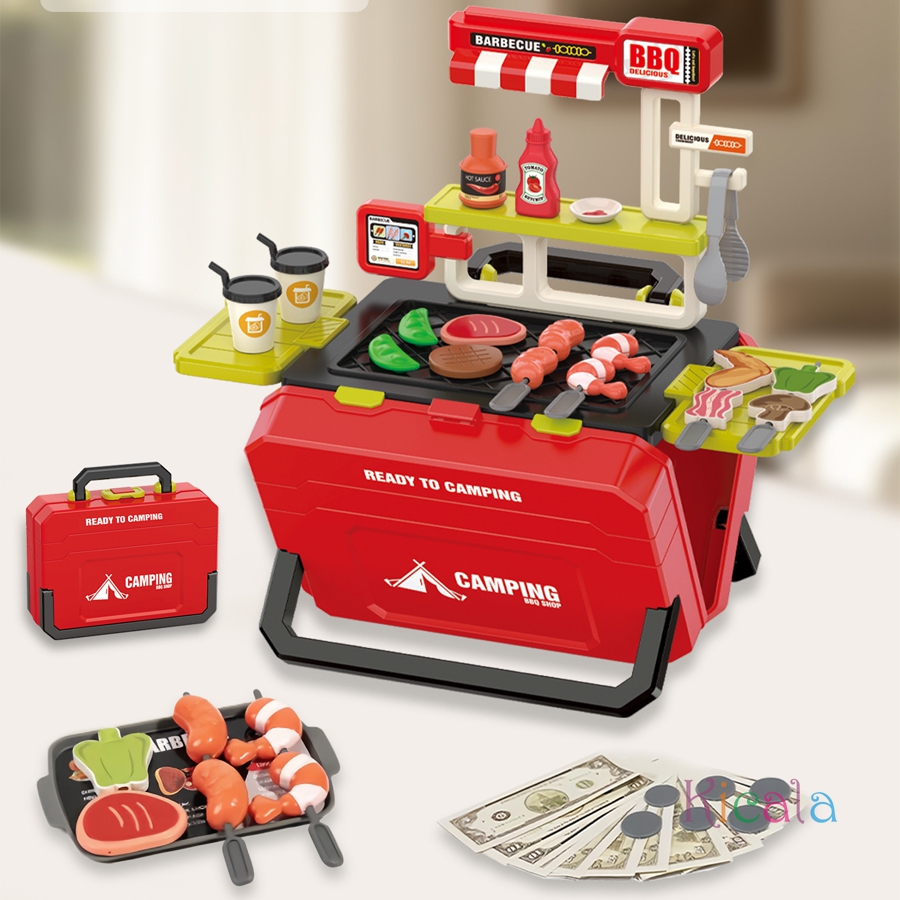Kids BBQ Grill Playset Portabl - Camping Cooking With Kids review and price