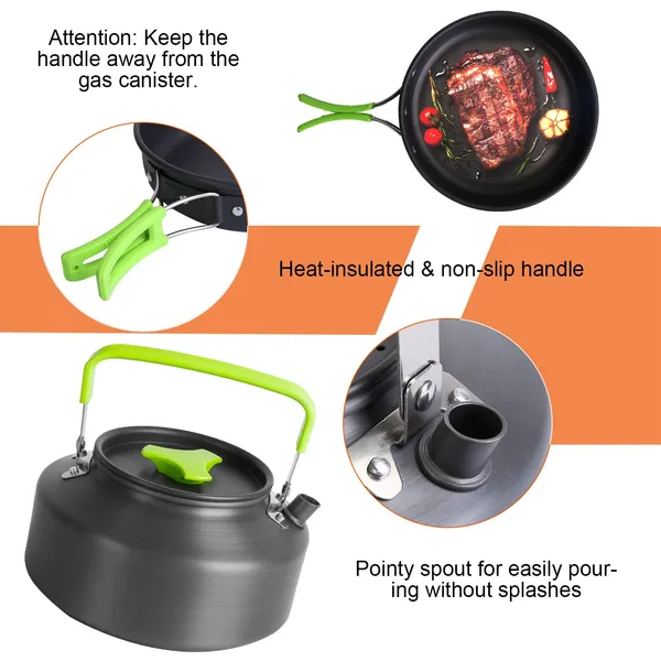 16pcs Camping Cooking Ware Set - Camping Cooking Set Stainless Steel review and price
