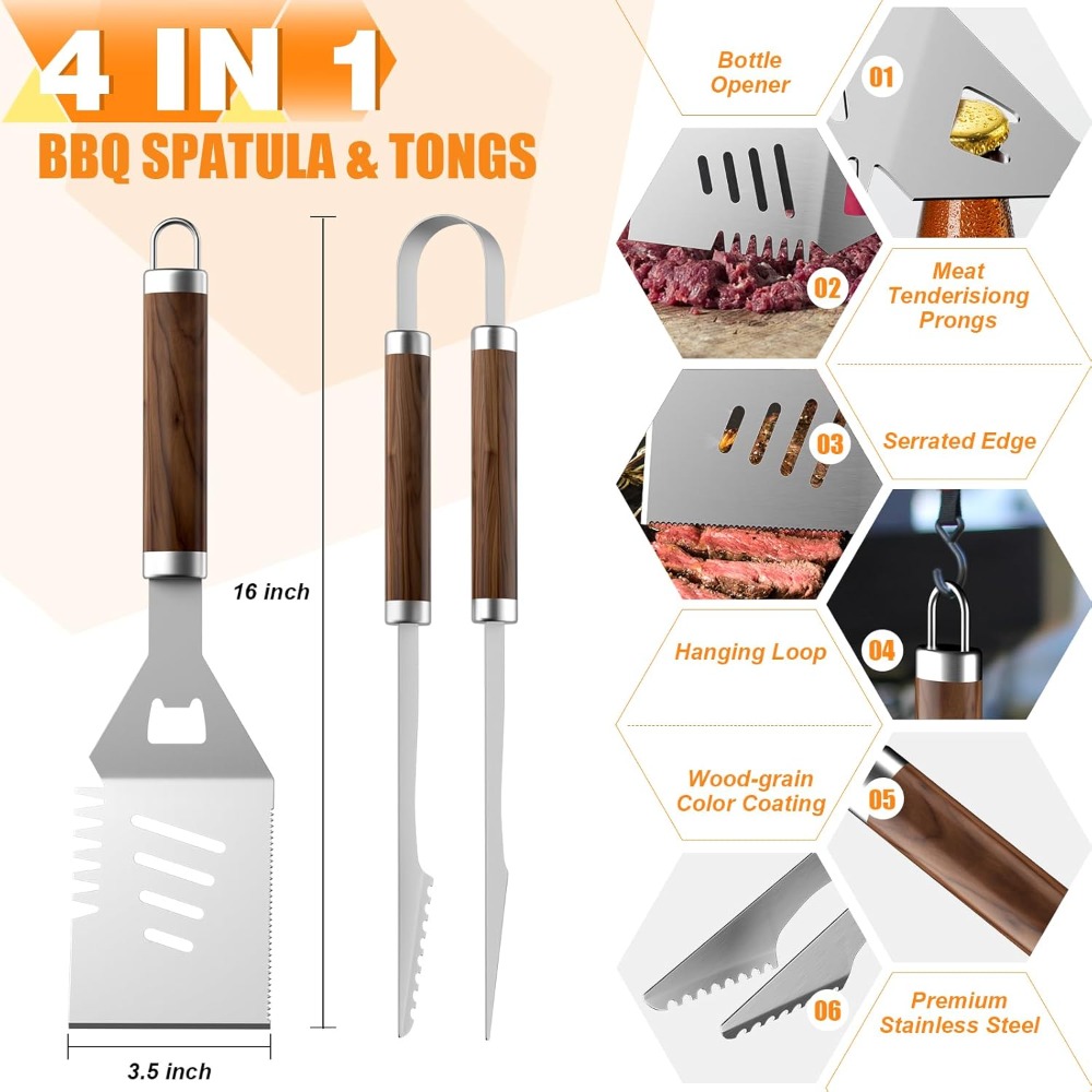 137PCS Stainless Steel Griddle - Meat Thermometer Camp review and price